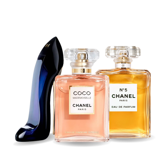 SET DI 3 PROFUMI: GOOD GIRL, COCO MADEMOISELLE, CHANEL Nº5 100ML