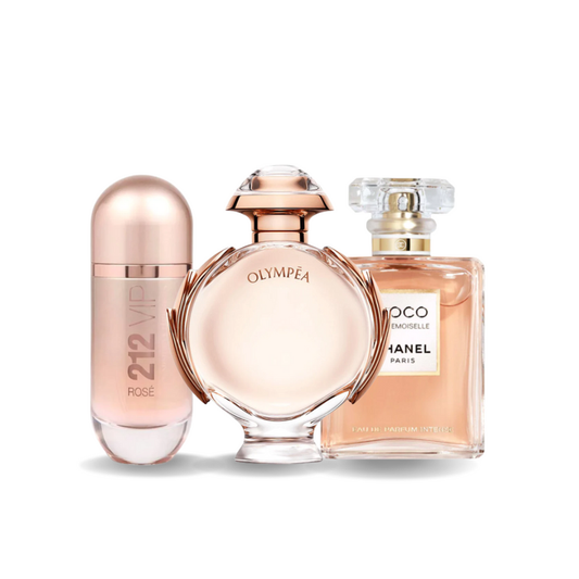 SET DI 3 PROFUMI: 212 VIP ROSÉ, OLYMPÉA, COCO MADEMOISELLE 100ML