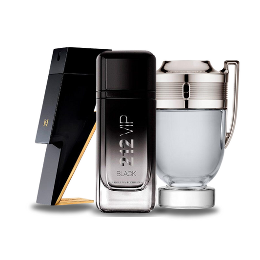 SET DI 3 PROFUMI: BAD BOY, 212 VIP BLACK, PACO RABANNE INVICTUS 100ML
