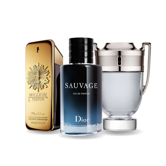SET DI 3 PROFUMI: PACO RABANNE ONE MILLION, DIOR SAUVAGE, PACO RABANNE INVICTUS 100ML