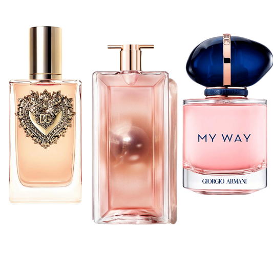 SET DI 3 PROFUMI: DOLCE & GABBANA DEVOTION, MY WAY GIORGIO ARMANI, LANCÔME IDÔLE 100ML